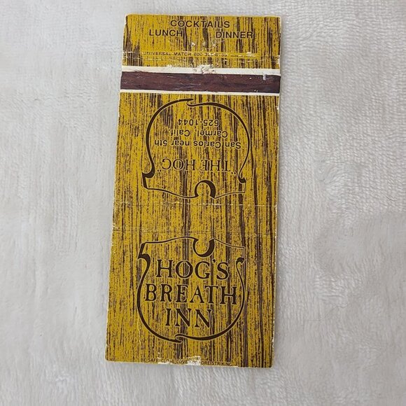 Vintage Matchbook Cover Hog's Breath Inn Carmel CA California - Picture 3 of 4